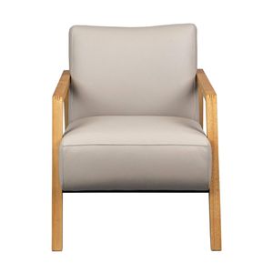 Milano Leather Armchair Wheat Grey