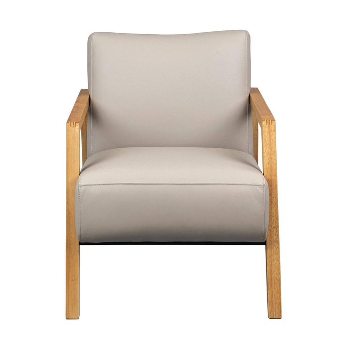Milano Leather Armchair Wheat Grey