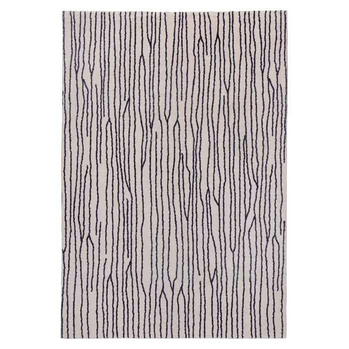 Loopsie-230cm X 160cm-wana Beige And Black Stripe Washable Rug