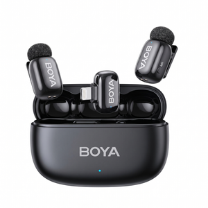 Boya Mini 2 Dual Wireless Microphone - Lightning W/ Case (black)