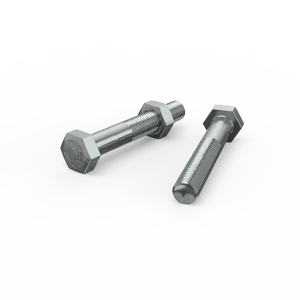 ZENITH M10 x 65mm Zinc Plated Hex Head Bolts and Nuts - Each