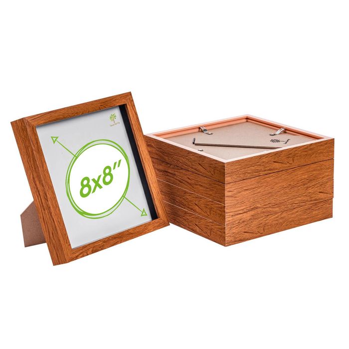 Nicola Spring Acrylic 3d Box Photo Frames - 8" X 8" - Pack Of 5
