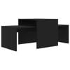 vidaXL Coffee Table Set Black Accent Nesting Table Furniture