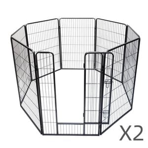 Yes4pets 16 Panels 120 Cm Heavy Duty Pet Dog Cat Rabbit Exercise Playpen Puppy Rabbit Fence
