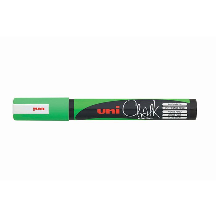 Uni Bullet Tip Chalk Marker 2.5mm (Fluoro Green)