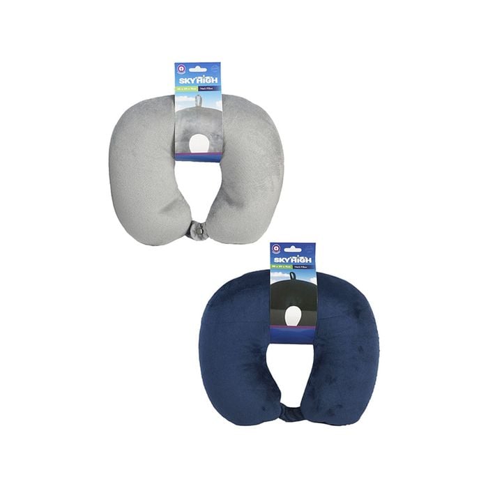 2PK Sky High Lightweight Portable Travel Neck Pillow Assorted Colours