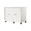 Sauder Sewing/Craft Mobile Cart Table Multi Purpose Storage Unit - Soft White