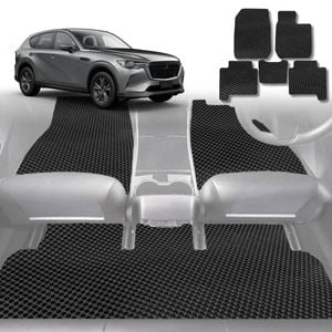 6D Diamond Car Floor Mats for Mazda CX-60 2022-Current-Full Set-Black-Outback GT