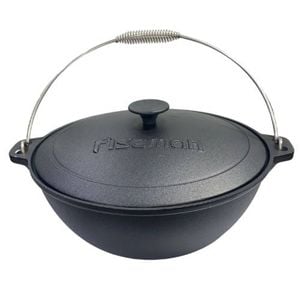 Cast Iron Dutch Oven Pan 30 X 13.2cm With Two Side Handles And Hanger