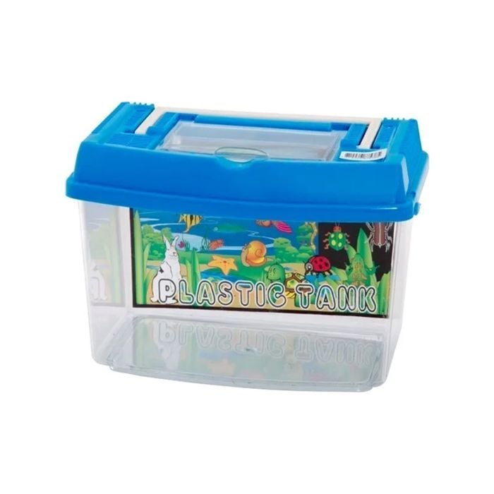 Plastic Fish/Bug/Insect Aquarium Container Large 30cm 9.5L w/Lid Assorted