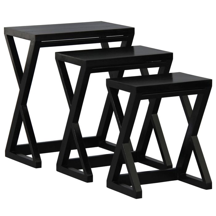 Centrum Furniture Manhattan Nesting Table - Set of 3 - Black