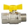 Kinetic 20mm Male and Female Butterfly Handle Gas Ball Valve