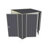 Build-a-Shed 1.2 x 2.3 x 2.0m Skillion Double Hinged Side Door Shed - Grey