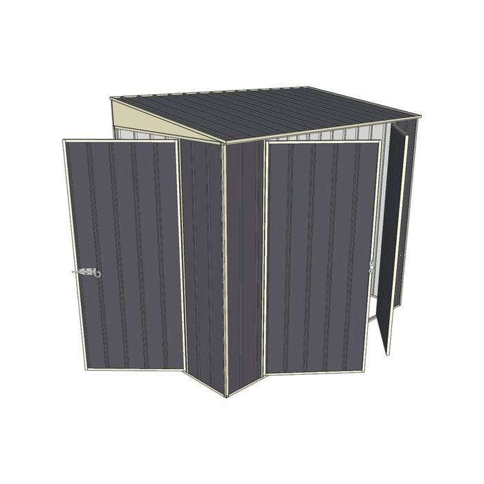 Build-a-Shed 1.2 x 2.3 x 2.0m Skillion Double Hinged Side Door Shed - Grey