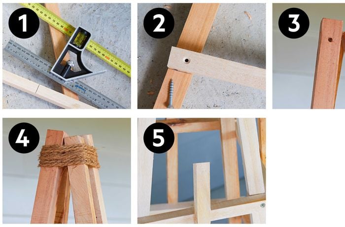 How to build a garden obelisk - Steps 1-5