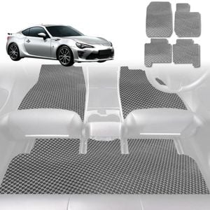 6D Diamond Car Floor Mats for Toyota 86 2012-2021-Full Set-Grey-Outback GT