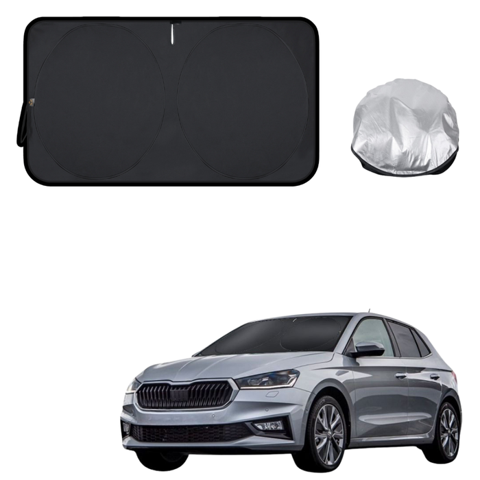 Front Windscreen Sun Shade for Skoda Fabia 2021 - Current - Standard 150 x 85 cm - Black