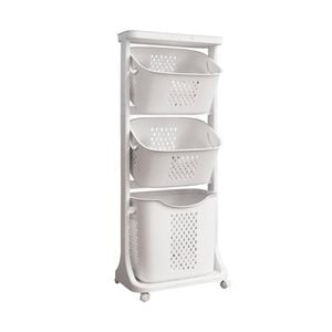 Lauft 3 Layer Laundry Basket Bathroom Multi-layer Clothes Storage Hamper