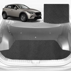 6D Diamond Car Boot Mat for Mazda CX-3 2015-Current-Cargo Mat-Black-Outback GT