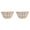 2x Urban Maldon Check 25cm Salad Bowl Kitchen Dinnerware