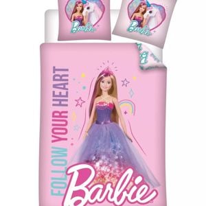Barbie Follow Your Heart Cotton Quilt Cover Set - Toddler Bed Size