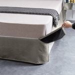 CottonMore Bed Skirt Valance Corrugated Seersucker Pattern Brown - Queen