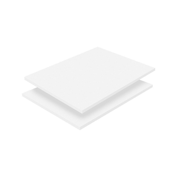 Lugna White Adjustable Cabinet Shelf - To Suit 600 x 580mm - 2 Pack - White 600mm