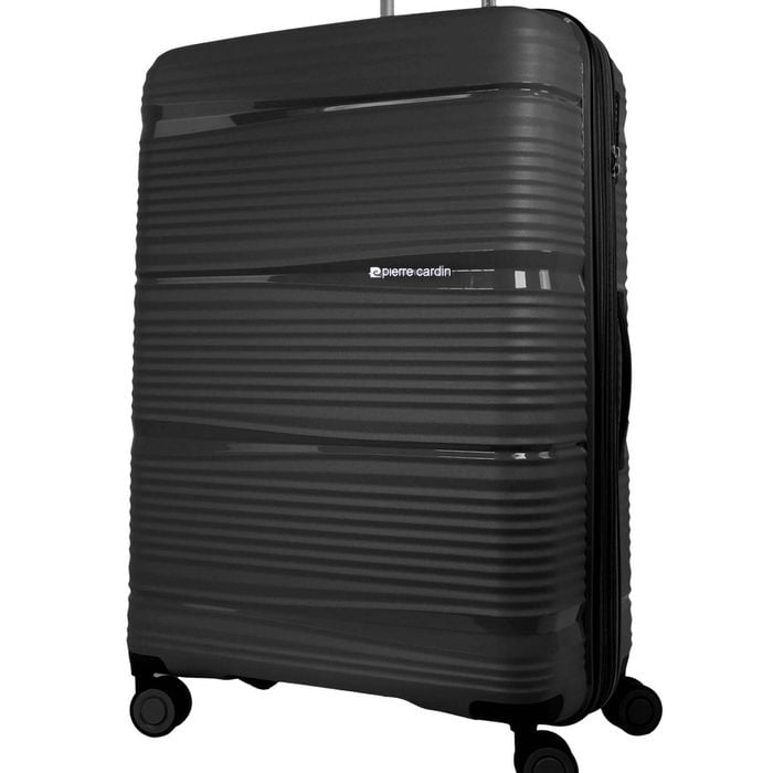 Pierre Cardin Normandy Large 123l Hard Shell Case Suitcase Travel Luggage Black