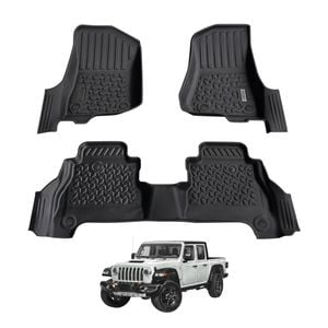 AUSGO Car Floor Mats for Jeep Gladiator Dual Cab 2020-Onwards All-Weather Floor Liners