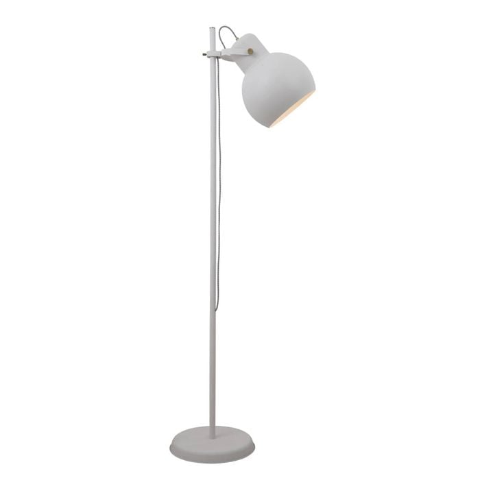 Telbix Mento Modern Standing Floor Lamp Light Metal White Matte Sand