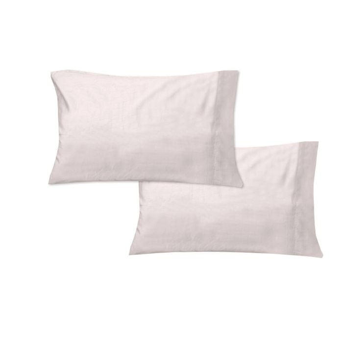 600TC Pair of Solid Color Standard Pillowcases Taupe