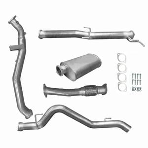 Ignite Exhausts Turbo Back For Mitsubishi Mq Triton 2.4l 3" No Cat & Muffler Raw Aluminised Steel