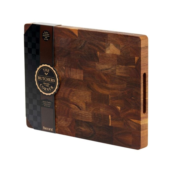 Butchers Corner Acacia Timber End Grain Board 38X28X3cm Baccarat