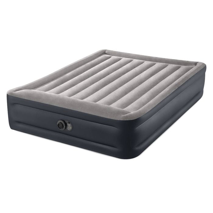 Intex Queen Deluxe Pillow Rest Inflatable Airbed W/Fiber-Tech Bip 203x152x42cm