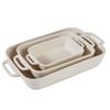 3pc Davis & Waddell Darley Stoneware Bakeware Set Cream Speckle Tray
