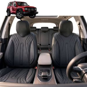 Australian Goose Front Seat Covers for GWM Haval Tank 300 2023 - Current (P01) - PU Leather, Black (2pc)