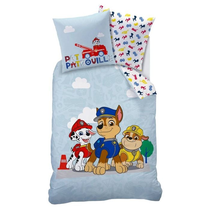 Paw Patrol Pat Patrouille Cotton Quilt Cover Set - Single Bed Size