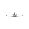 Ignite Laser Cessna Citation X - Super-Midsize Business Jet Silhouette Metal Wall Art Coated Black 23.6 inch - 60 cm
