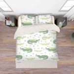 3D Green Crocodile Quilt Cover Set Bedding Set Pillowcases 147
