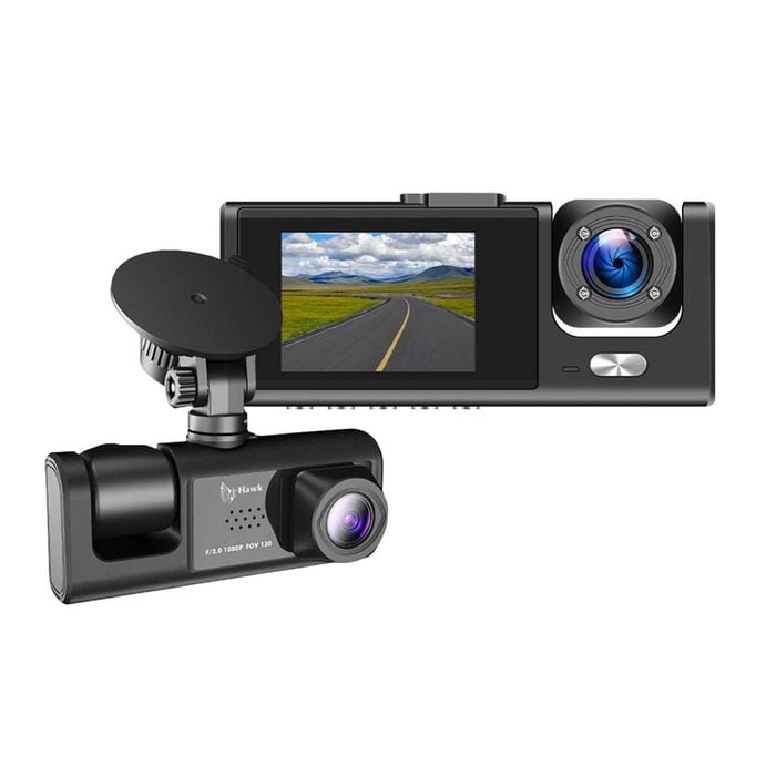I-hawk Defender Dual Dash Camera Full Hd 1080p Wide Angle Lens Black