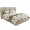 Milano Urbana Luxe Tool Free Jacquard Bed Frame Beige Double