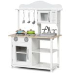 Costway Kids Kitchen Play Toy Wood Pretend Cooking Set