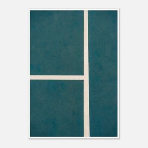 Galrie Stunning Tennis Court Fine Art Print Vibrant Tennis Lines Artwork, Poster Only, A2 42 x 60cm (16 x 24inch)
