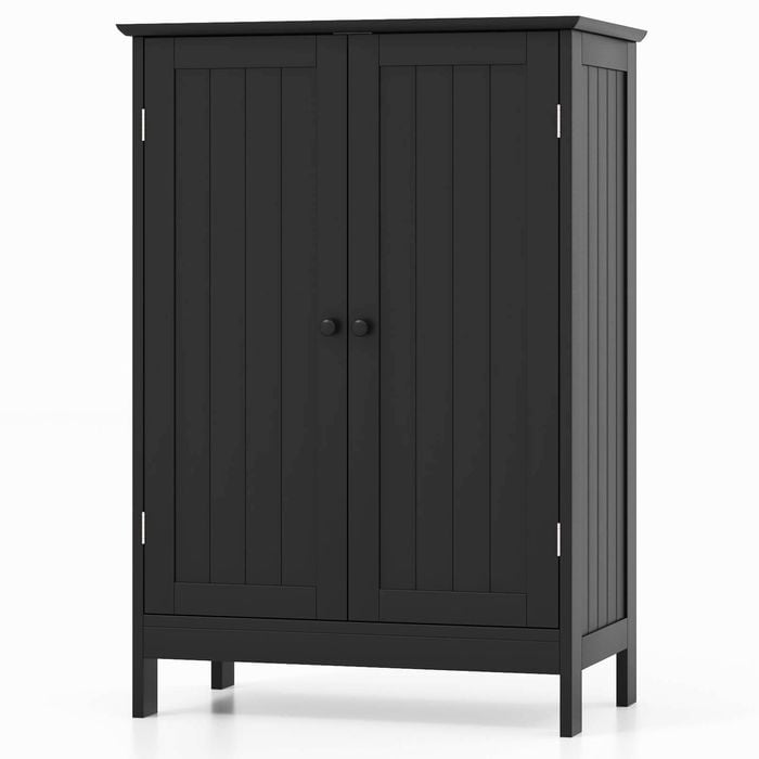 Costway Kitchen Storage with Adjustable Shelf Black Bunnings