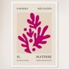 Galrie Henri Matisse Pink Foliage II Art Print 1955 Exquisite Art for Your Home, White Frame, A3 30 x 42cm (12 x 16inch)