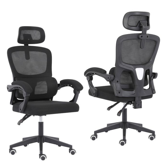 Office Chair Ergonomic Reclining VELTRA - BLACK - VELTRA | Black | Mesh,PP
