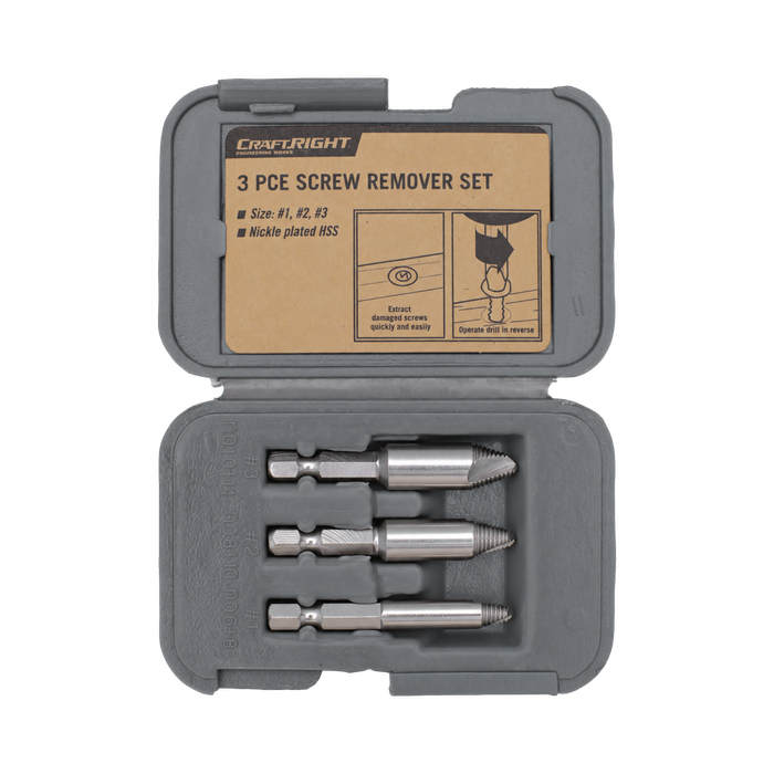 Craftright 3 Piece Screw Remover Set