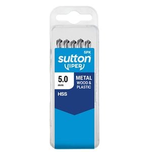 Sutton Tools 5.0mm Metric Viper Drill Bit - 5 Pack