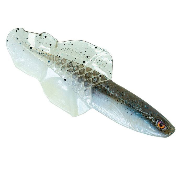 Chasebaits 4.25 Inch 110mm Flacid Shad Baits Soft Plastic Fishing Lures - Pearl Minnow