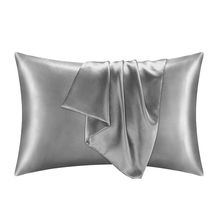 Catzon 2 Pcs 51 X 66cm Satin Pillowcases for Hair and Skin with Envelope Closure-Dark Grey(S)